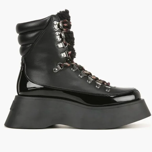 NEW Circus NY by Sam EdelmanGail Lace-Up Platform Boot Y2k Black - Picture 6 of 10